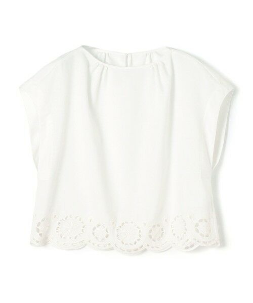 TOMORROWLAND / トゥモローランド シャツ・ブラウス | エアリーメッシュ フレンチスリーブプルオーバー（11 ホワイト）