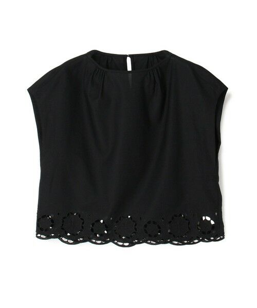 TOMORROWLAND / トゥモローランド シャツ・ブラウス | エアリーメッシュ フレンチスリーブプルオーバー（19 ブラック）