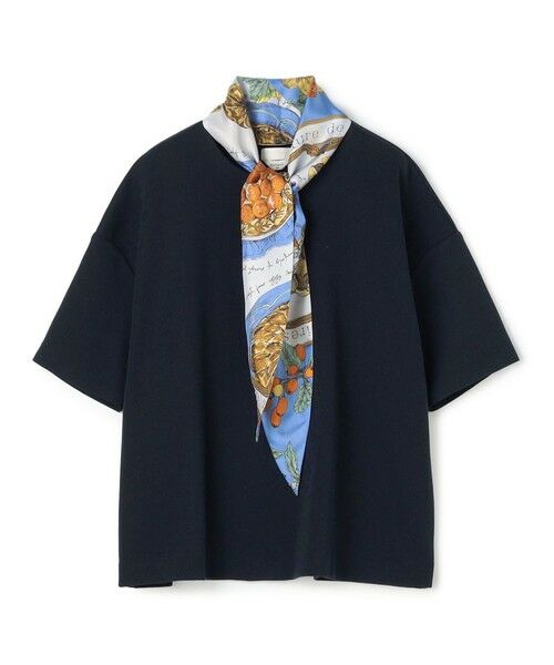 TOMORROWLAND / トゥモローランド ニット・セーター | 【別注】manipuri for Ballsey  MANIPURI COMBI スカーフプルオーバー（64 ネイビー系）