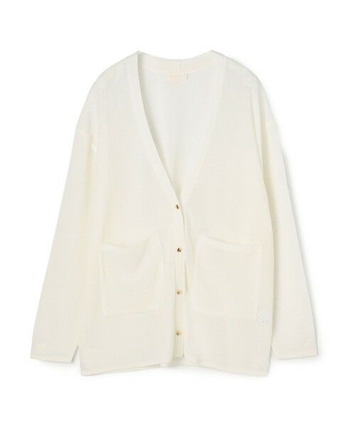 TOMORROWLAND / トゥモローランド カーディガン・ボレロ | ダブルカバーコットンナイロン Vネックカーディガン（11 ホワイト）