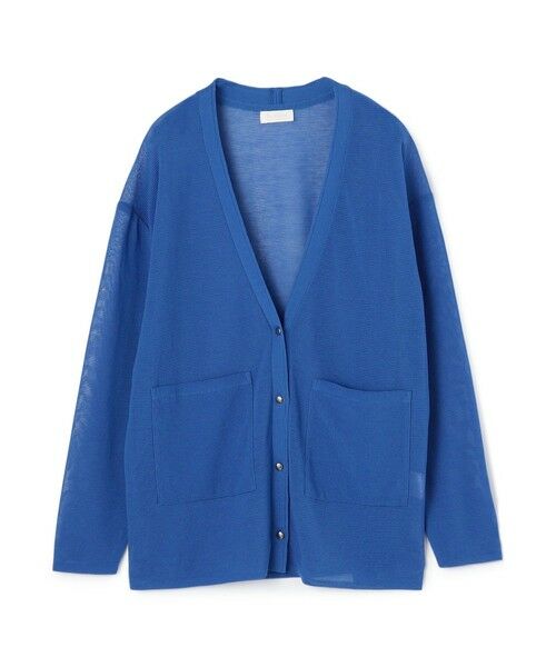 TOMORROWLAND / トゥモローランド カーディガン・ボレロ | ダブルカバーコットンナイロン Vネックカーディガン（67 ブルー）