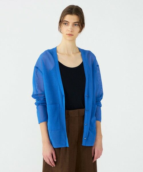 TOMORROWLAND / トゥモローランド カーディガン・ボレロ | ダブルカバーコットンナイロン Vネックカーディガン | 詳細2