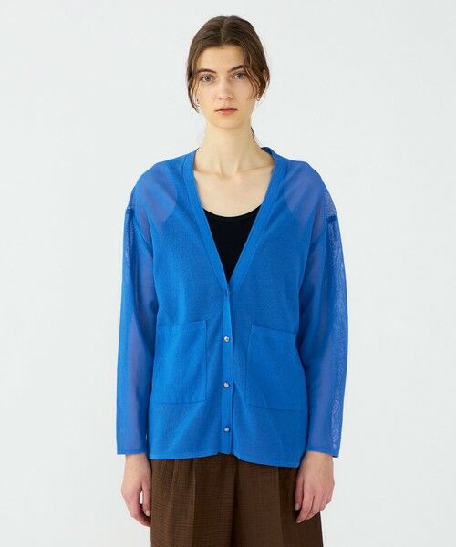 TOMORROWLAND / トゥモローランド カーディガン・ボレロ | ダブルカバーコットンナイロン Vネックカーディガン | 詳細3