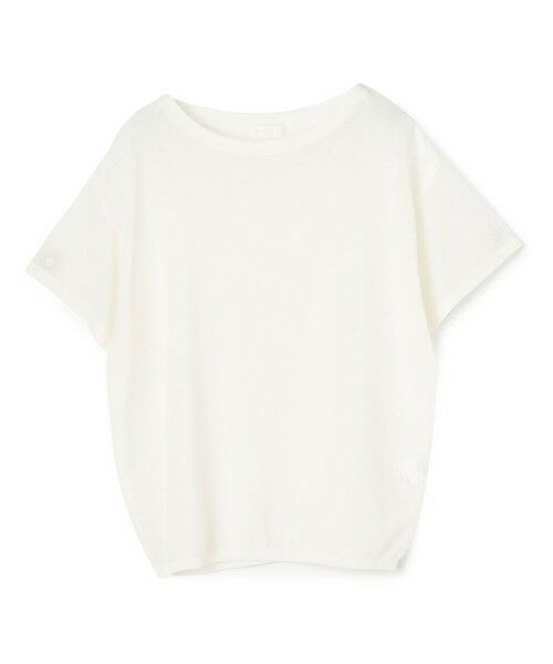 TOMORROWLAND / トゥモローランド ニット・セーター | ダブルカバーコットンナイロン ショートスリーブプルオーバー（11 ホワイト）