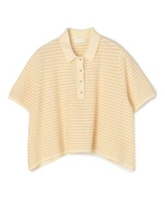 TOMORROWLAND / トゥモローランド ニット・セーター | ファインファンシーボーダー ワイドショートポロ