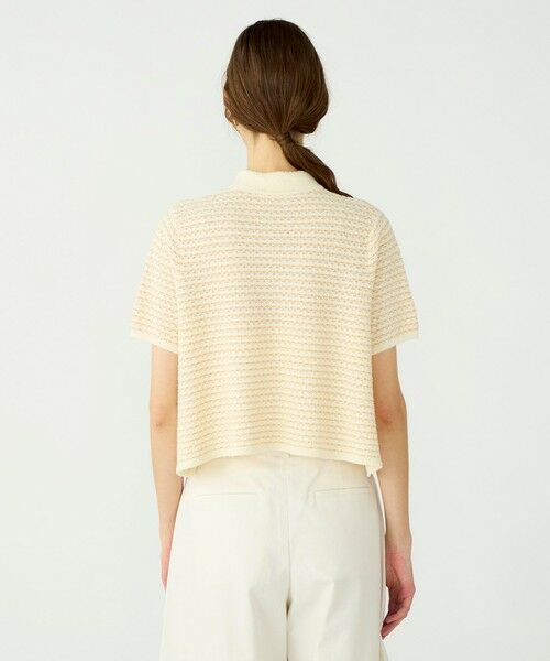 TOMORROWLAND / トゥモローランド ニット・セーター | ファインファンシーボーダー ワイドショートポロ | 詳細4