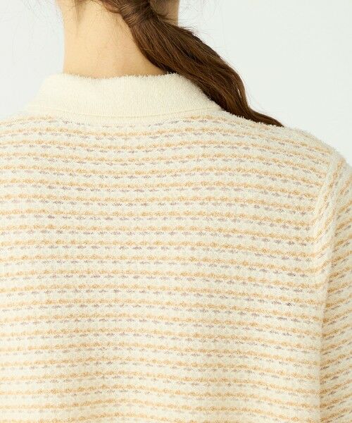 TOMORROWLAND / トゥモローランド ニット・セーター | ファインファンシーボーダー ワイドショートポロ | 詳細6