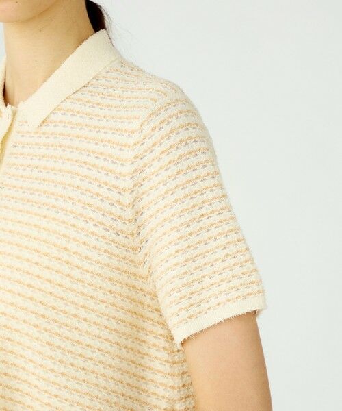 TOMORROWLAND / トゥモローランド ニット・セーター | ファインファンシーボーダー ワイドショートポロ | 詳細7