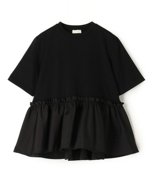 TOMORROWLAND / トゥモローランド Tシャツ | 【WEB限定・先行予約】ジャージーコンビ ペプラムプルオーバー（19 ブラック）