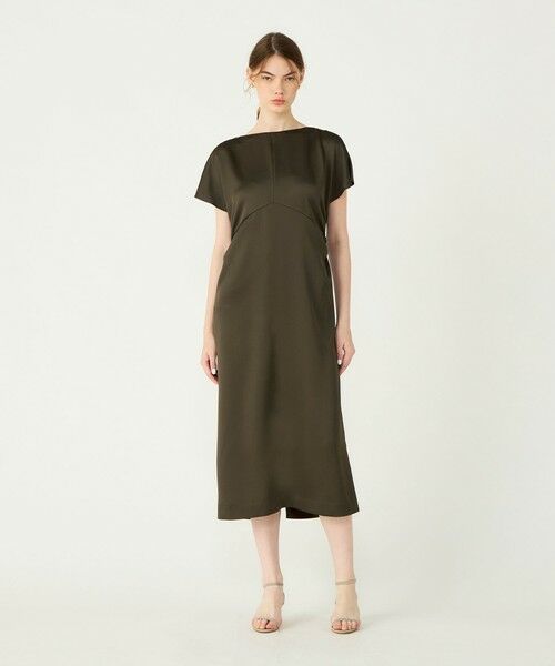 TOMORROWLAND / トゥモローランド ドレス | グレースサテン ギャザーワンピース | 詳細1