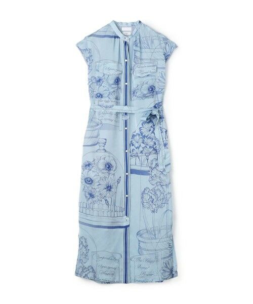 TOMORROWLAND / トゥモローランド ロング・マキシ丈ワンピース | 【別注】manipuri for Ballsey Glass dome Flower ワンピース（62 ライトブルー系）