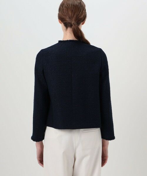 TOMORROWLAND / トゥモローランド ノーカラージャケット | ラメブッチャーツイード セミダブルクルーネックジャケット | 詳細4