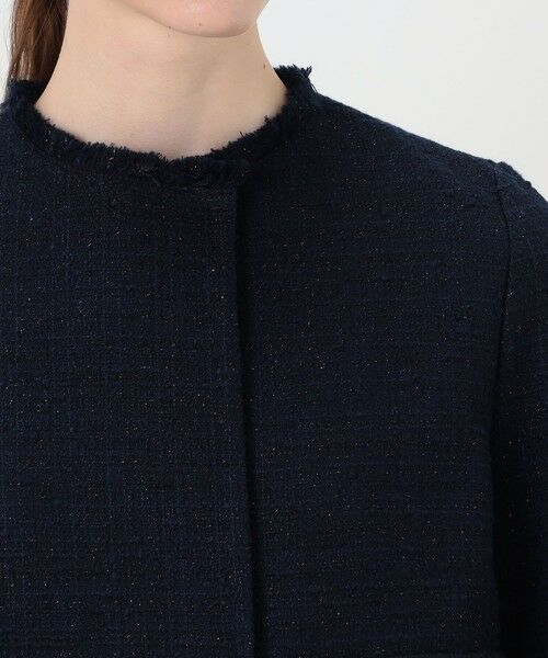 TOMORROWLAND / トゥモローランド ノーカラージャケット | ラメブッチャーツイード セミダブルクルーネックジャケット | 詳細6