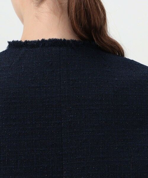 TOMORROWLAND / トゥモローランド ノーカラージャケット | ラメブッチャーツイード セミダブルクルーネックジャケット | 詳細7