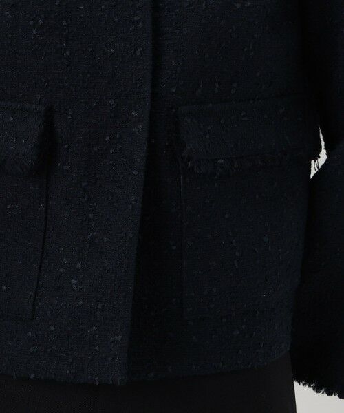 TOMORROWLAND / トゥモローランド ノーカラージャケット | コットンスラブツイード セミダブルクルーネックジャケット | 詳細10
