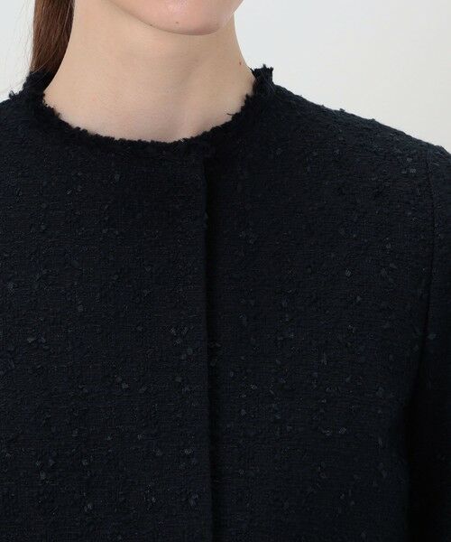 TOMORROWLAND / トゥモローランド ノーカラージャケット | コットンスラブツイード セミダブルクルーネックジャケット | 詳細6
