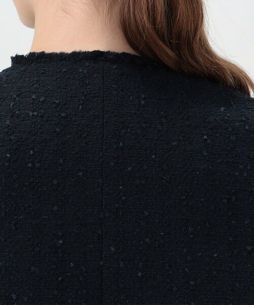 TOMORROWLAND / トゥモローランド ノーカラージャケット | コットンスラブツイード セミダブルクルーネックジャケット | 詳細7