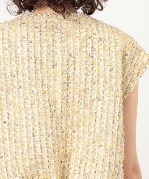 TOMORROWLAND / トゥモローランド ベスト | ブライトヤーンツイード ショートジレ | 詳細7