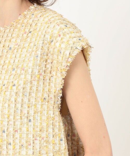 TOMORROWLAND / トゥモローランド ベスト | ブライトヤーンツイード ショートジレ | 詳細8