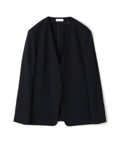 TOMORROWLAND / トゥモローランド ノーカラージャケット | 【WEB先行予約】サブレジョーゼット Vカラー1Bジャケット