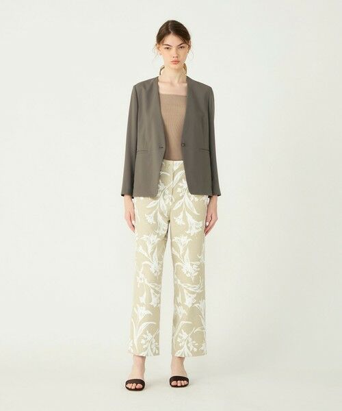 TOMORROWLAND / トゥモローランド ノーカラージャケット | 【WEB先行予約】サブレジョーゼット Vカラー1Bジャケット | 詳細1