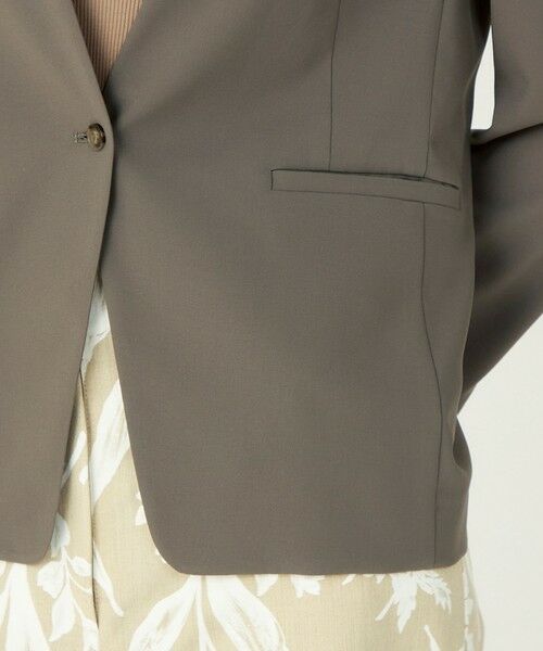 TOMORROWLAND / トゥモローランド ノーカラージャケット | 【WEB先行予約】サブレジョーゼット Vカラー1Bジャケット | 詳細11