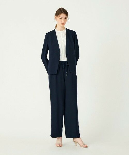 TOMORROWLAND / トゥモローランド ノーカラージャケット | 【WEB先行予約】サブレジョーゼット Vカラー1Bジャケット | 詳細13