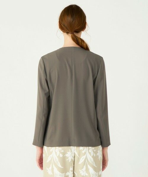 TOMORROWLAND / トゥモローランド ノーカラージャケット | 【WEB先行予約】サブレジョーゼット Vカラー1Bジャケット | 詳細5