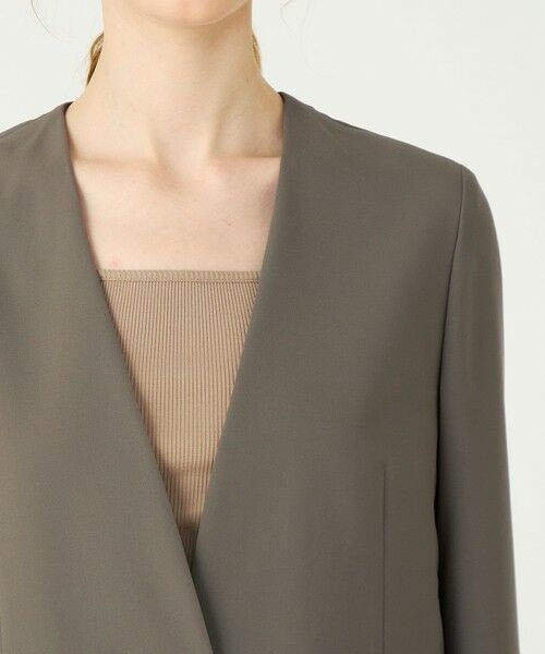 TOMORROWLAND / トゥモローランド ノーカラージャケット | 【WEB先行予約】サブレジョーゼット Vカラー1Bジャケット | 詳細7