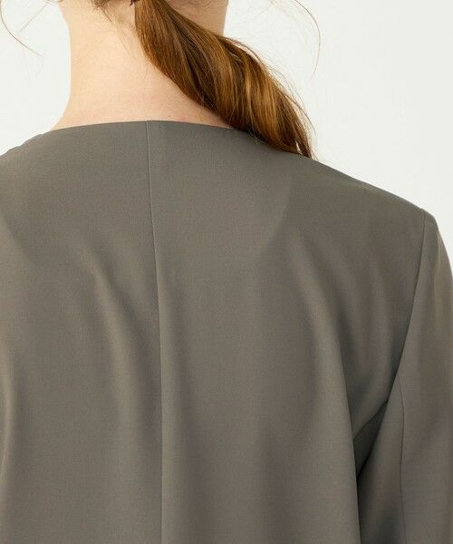 TOMORROWLAND / トゥモローランド ノーカラージャケット | 【WEB先行予約】サブレジョーゼット Vカラー1Bジャケット | 詳細8