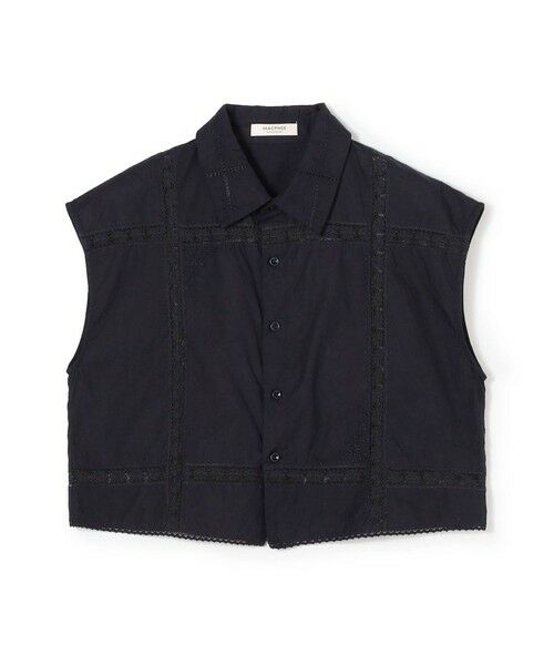 TOMORROWLAND / トゥモローランド シャツ・ブラウス | スーピマコットン レースコンビコンパクトシャツ（69 ネイビー）