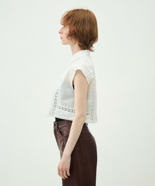 TOMORROWLAND / トゥモローランド シャツ・ブラウス | スーピマコットン レースコンビコンパクトシャツ | 詳細3