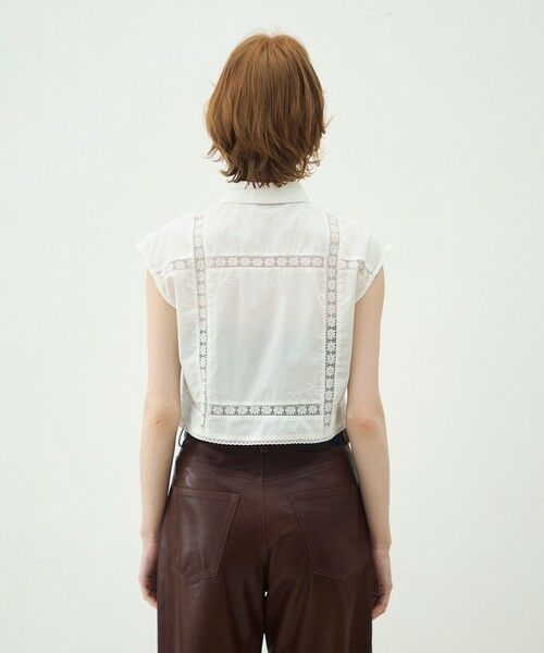 TOMORROWLAND / トゥモローランド シャツ・ブラウス | スーピマコットン レースコンビコンパクトシャツ | 詳細4