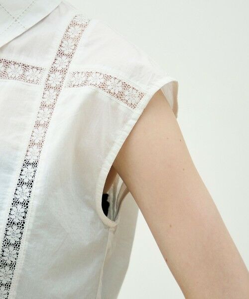 TOMORROWLAND / トゥモローランド シャツ・ブラウス | スーピマコットン レースコンビコンパクトシャツ | 詳細7