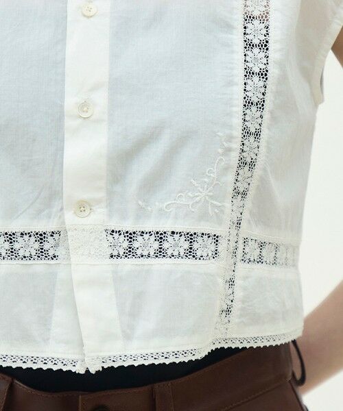 TOMORROWLAND / トゥモローランド シャツ・ブラウス | スーピマコットン レースコンビコンパクトシャツ | 詳細8