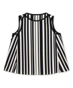 TOMORROWLAND / トゥモローランド シャツ・ブラウス | ランダムストライプラッセル ノースリーブプルオーバー