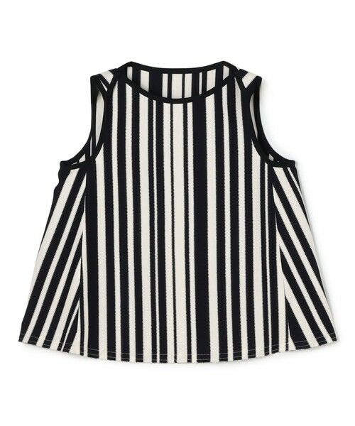 TOMORROWLAND / トゥモローランド シャツ・ブラウス | ランダムストライプラッセル ノースリーブプルオーバー（68 ネイビー系）