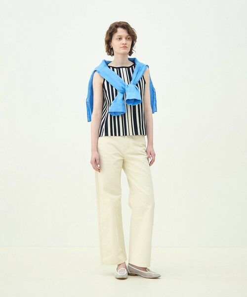 TOMORROWLAND / トゥモローランド シャツ・ブラウス | ランダムストライプラッセル ノースリーブプルオーバー | 詳細1