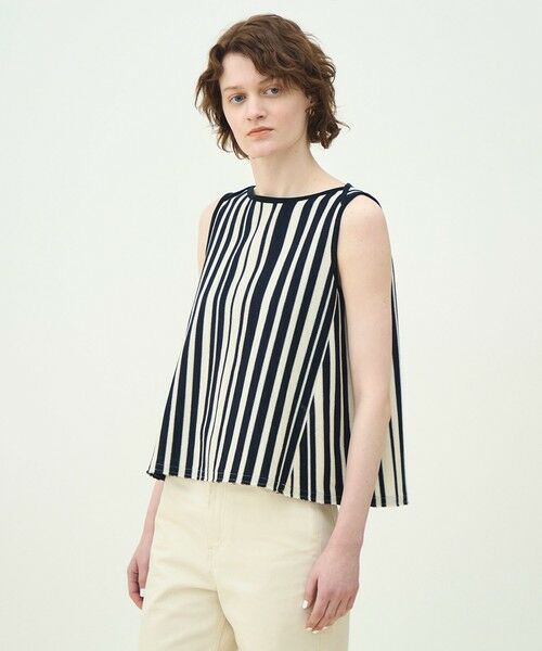 TOMORROWLAND / トゥモローランド シャツ・ブラウス | ランダムストライプラッセル ノースリーブプルオーバー | 詳細2