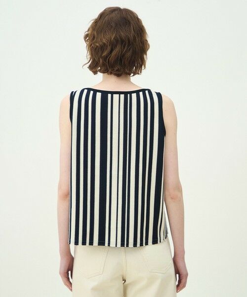 TOMORROWLAND / トゥモローランド シャツ・ブラウス | ランダムストライプラッセル ノースリーブプルオーバー | 詳細4