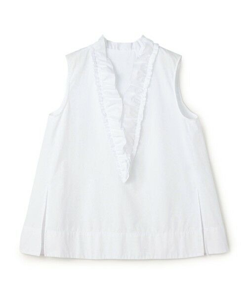 TOMORROWLAND / トゥモローランド シャツ・ブラウス | 【WEB先行予約】コットンタイプライター フリルノースリーブブラウス（11 ホワイト）