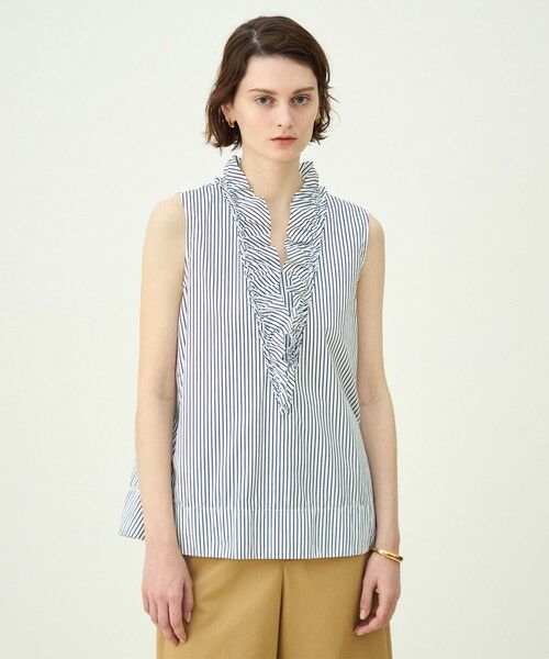 TOMORROWLAND / トゥモローランド シャツ・ブラウス | 【WEB先行予約】コットンタイプライター フリルノースリーブブラウス | 詳細2