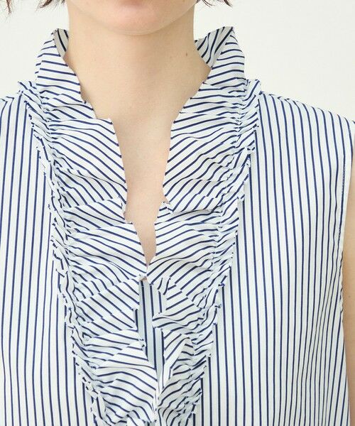 TOMORROWLAND / トゥモローランド シャツ・ブラウス | 【WEB先行予約】コットンタイプライター フリルノースリーブブラウス | 詳細5