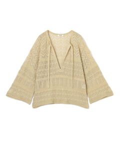 TOMORROWLAND / トゥモローランド ニット・セーター | レーシーラメ キーネックプルオーバー