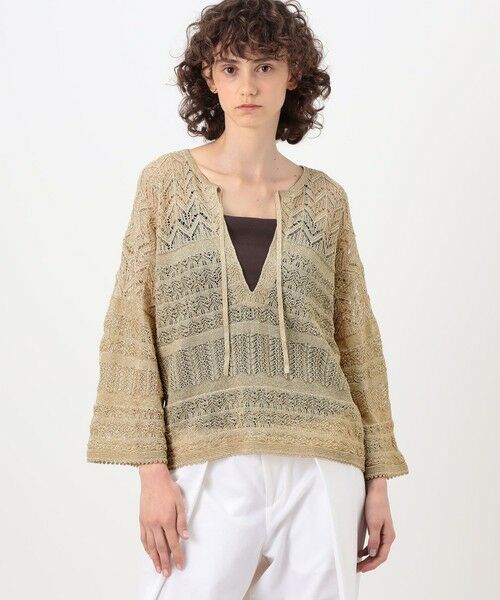 TOMORROWLAND / トゥモローランド ニット・セーター | レーシーラメ キーネックプルオーバー | 詳細2