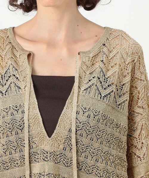 TOMORROWLAND / トゥモローランド ニット・セーター | レーシーラメ キーネックプルオーバー | 詳細5