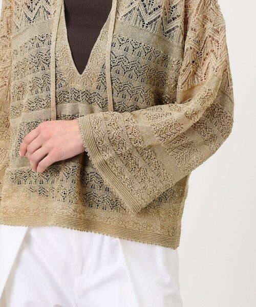 TOMORROWLAND / トゥモローランド ニット・セーター | レーシーラメ キーネックプルオーバー | 詳細7