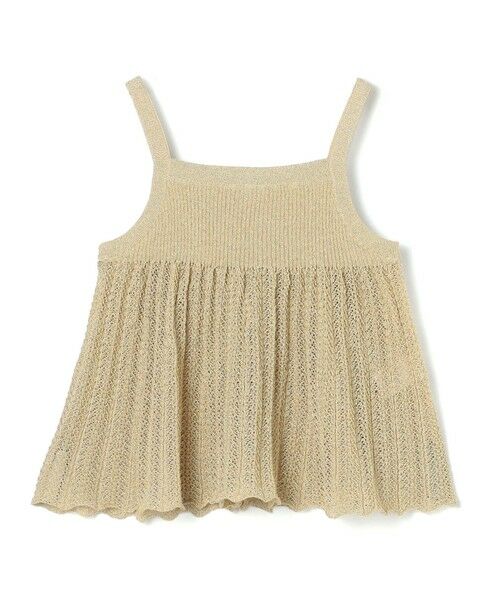 TOMORROWLAND / トゥモローランド キャミソール・チューブトップ | レーシーラメ フレアキャミソール（91 ゴールド）