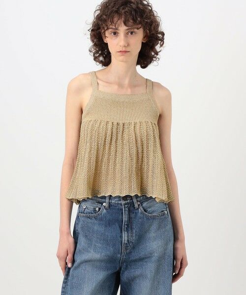 TOMORROWLAND / トゥモローランド キャミソール・チューブトップ | レーシーラメ フレアキャミソール | 詳細2