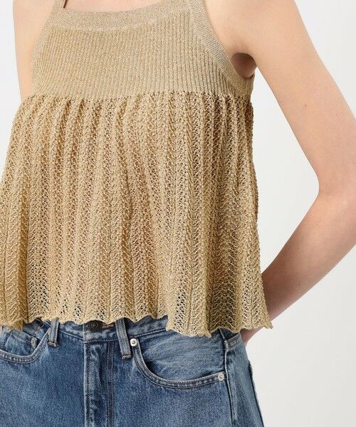 TOMORROWLAND / トゥモローランド キャミソール・チューブトップ | レーシーラメ フレアキャミソール | 詳細8